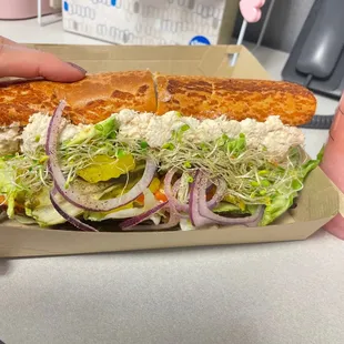 Tuna avocado sprouts