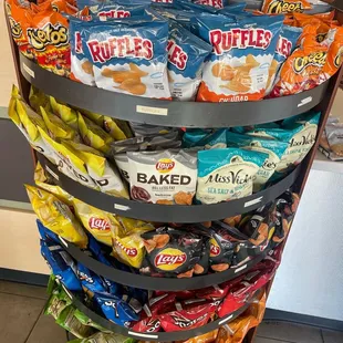a display of snacks