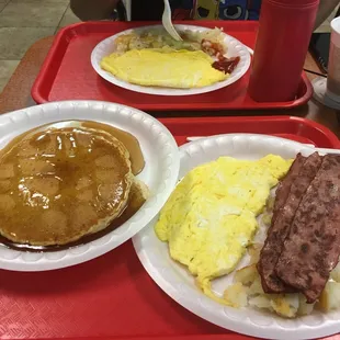 All of this + Tropicana OJ 450ml + coffee = $16 bucks. Everything was delicious.