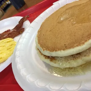 Pancakes, eggs, and bacon!