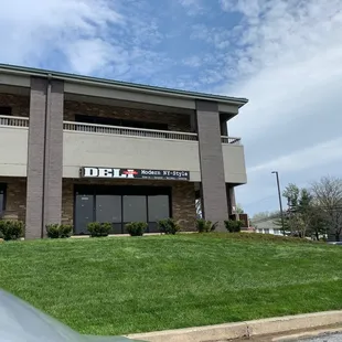 View from parking lot / road