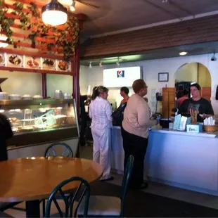 customers in a deli restaurant