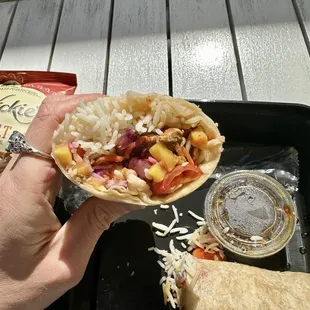 Teriyaki chicken wrap
