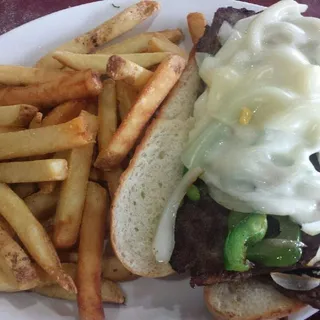 Philly Cheese Steak Gone Chicken Hot Sandwich