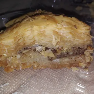 Greek Baklava. The last slice. I tore into this before even unpacking the rest of the bag! Get it! Share it! Spread the love!