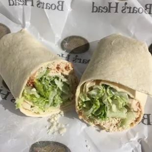 Chicken Caesar wrap. So yummy!