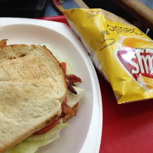 B.L.T.  W chips. Perfect