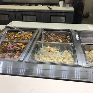 a variety of food items