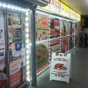 the front of a deli shop
