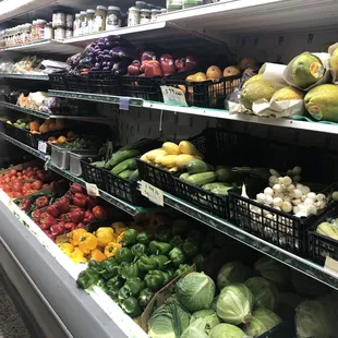 a display of vegetables