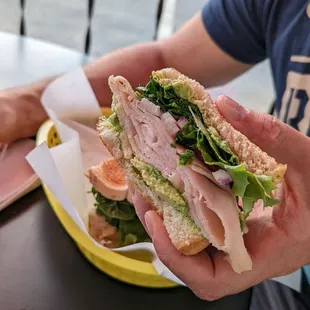 Turkey sandwich on sourdough