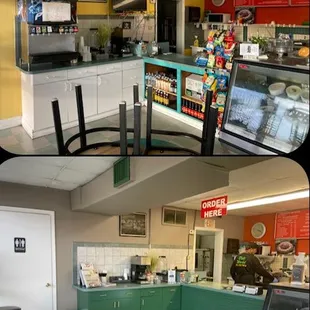 the inside of a deli restaurant
