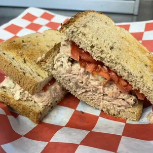 Tuna Fish sandwich on Rye Toast