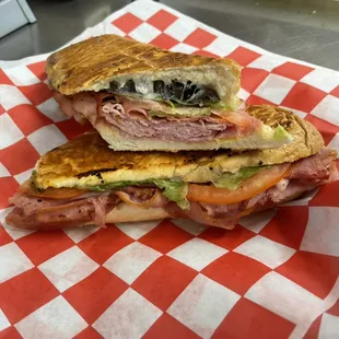 Pressed Italian Sandwich on Cuban Bread
