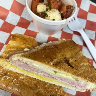 Cuban Sandwich with Italian Tomato Salad