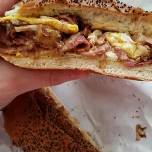 Pastrami egg and cheese