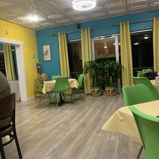 Inside seating.