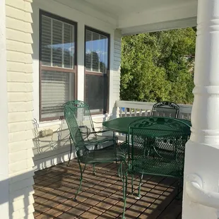 Outdoor patio seating area