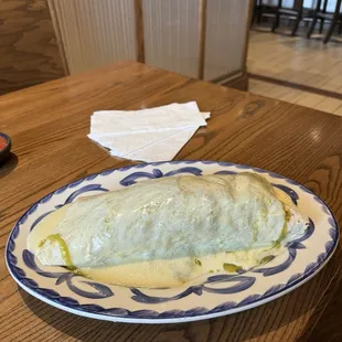 Tijuana Burrito. Huge portion. Very tasty, with just the right amount of heat.