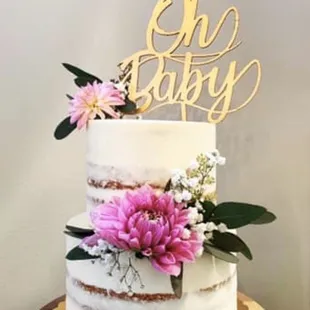 2 tiered rustic vanilla cake with lemon curd - $140