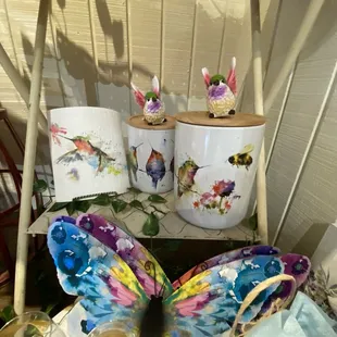 a table with a variety of items