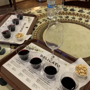 The tasting flight red