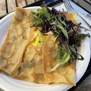 Egg and Mushroom Crepe