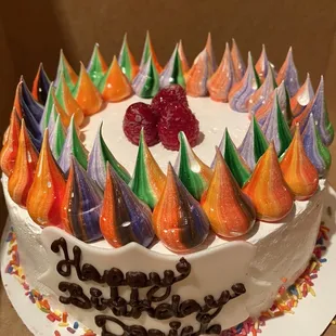 Birthday dairy-free raspberry cake