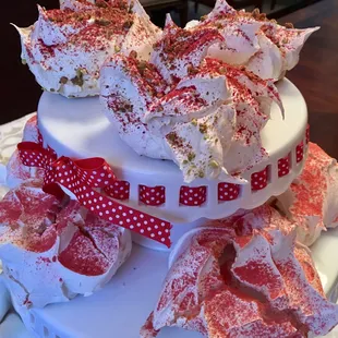 Mighty Meringue Tower- part meringue, part marshmallow!