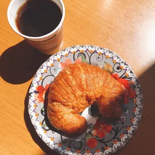 Butter Croissant with Drip Coffee