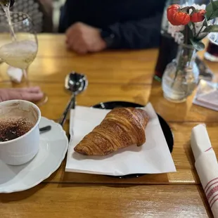 Croissant and champagne