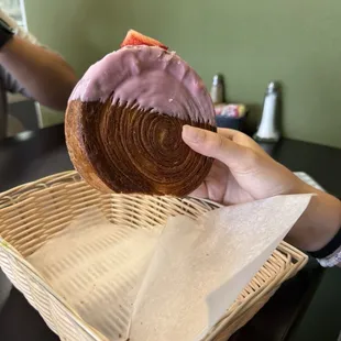 Strawberry NY roll croissant