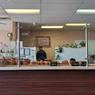 A view of the counter