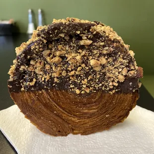 Hazelnut rolled croissant