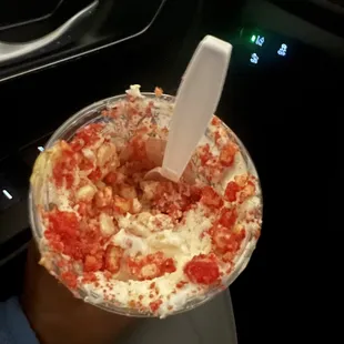 Delicious Elote topped with Flaming Hot Cheetos