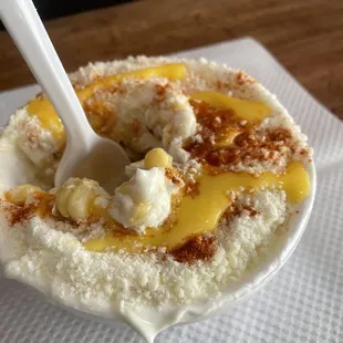 Delicious esquites!! Fresh corn cut off the cob right in front of you