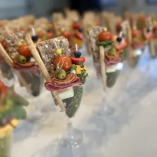 Champagne Glass Charcuterie Cups