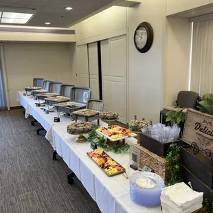 Buffet style setup brunch