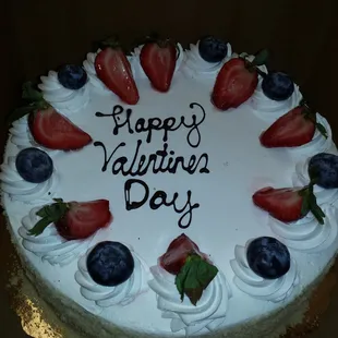Happy Valentines, strawberry chantilly cake.