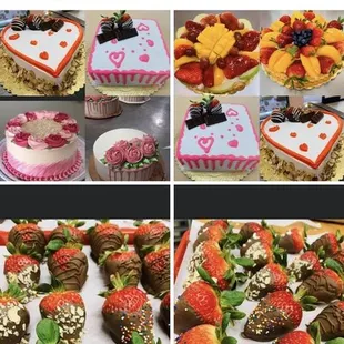a selection of desserts