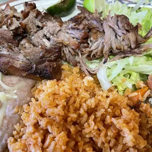 a plate of mexican food