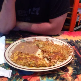 Mexican omelette. Super yummy.
