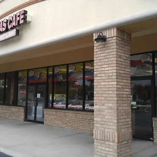 the front of the restaurant