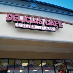 the front of the restaurant