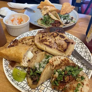a plate of mexican food