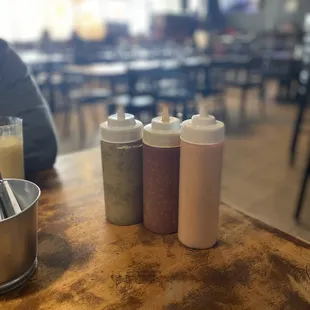 Sauces - hot, hotter, mayo