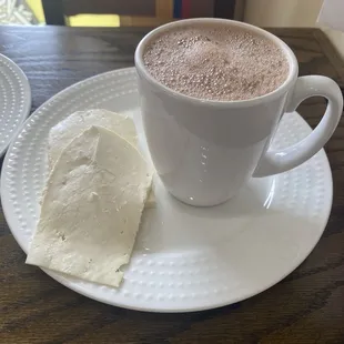 Hot cocoa and cheese