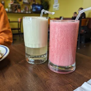 Jugo de Naranjilla I think and raspberry juice