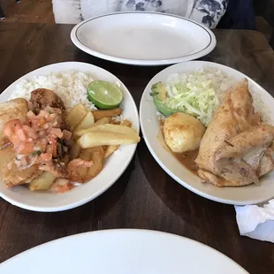 Fish and chicken entrees