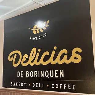 a sign for delicias
